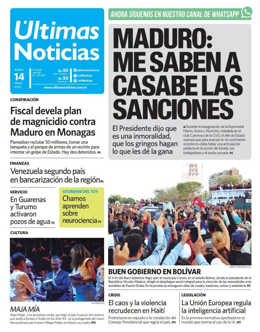 Quizas al mandatario nacional y su tren no le importen las sanciones, ¡claro! Su estilo de vida burgués les permite comer 3 veces o más diario, mientras que el pueblo venezolano lidia el día a día con un salario congelado a 3$/día y subordinados a un modelo economico esclavista.