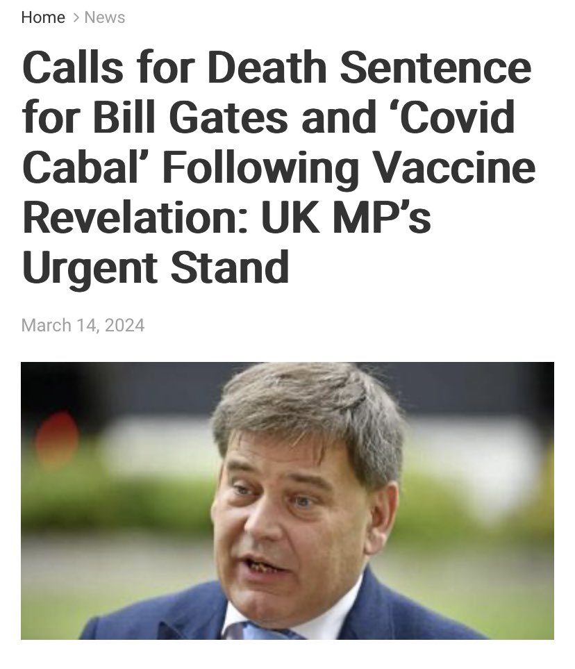 In a shocking turn of events, British Member of Parliament Andrew Bridgen has called for the death penalty for Microsoft co-founder Bill Gates and what he refers to as the “Covid Cabal.” Bridgen accuses them of committing “crimes against humanity” during the Covid-19 pandemic.