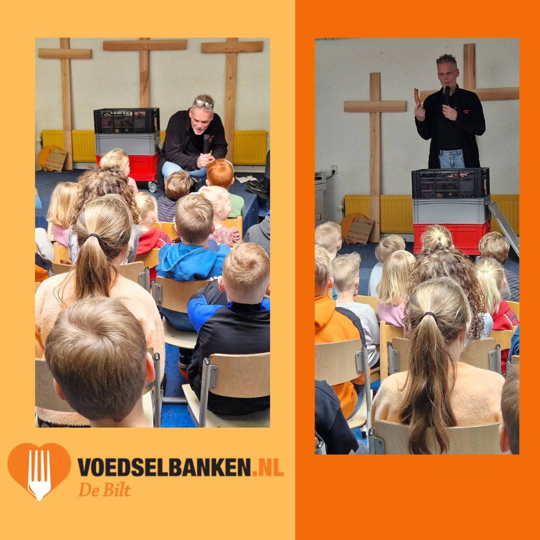 Vrijwilliger Roelof ging naar de School met de Bijbel in Westbroek, om daar in het kader van de Biddag voor gewas en arbeid iets te vertellen over onze voedselbank. Op deze school, 't Kompas, wordt vaak voedsel ingezameld, fijn! 

Het was een interessant en gezellig bezoek 🧡