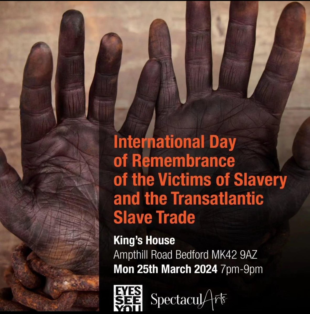 We’re supporting @Spectacularts1 for the Intentional Day of Remembrance of the Victims of Slavery and Transatlantic Slave ‘Trade’ .. Will you be there ? eventbrite.co.uk/e/25th-march-i…
