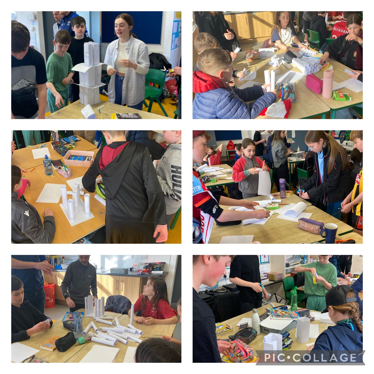 A wonderful visit from @I_Form_Centre to rang a sé! We enjoyed it and learned so much about the possibilities available to us in engineering fields! Thanks so much for our paper tower challenge and sharing your amazing projects @PDSTie @OidePrimarySTEM