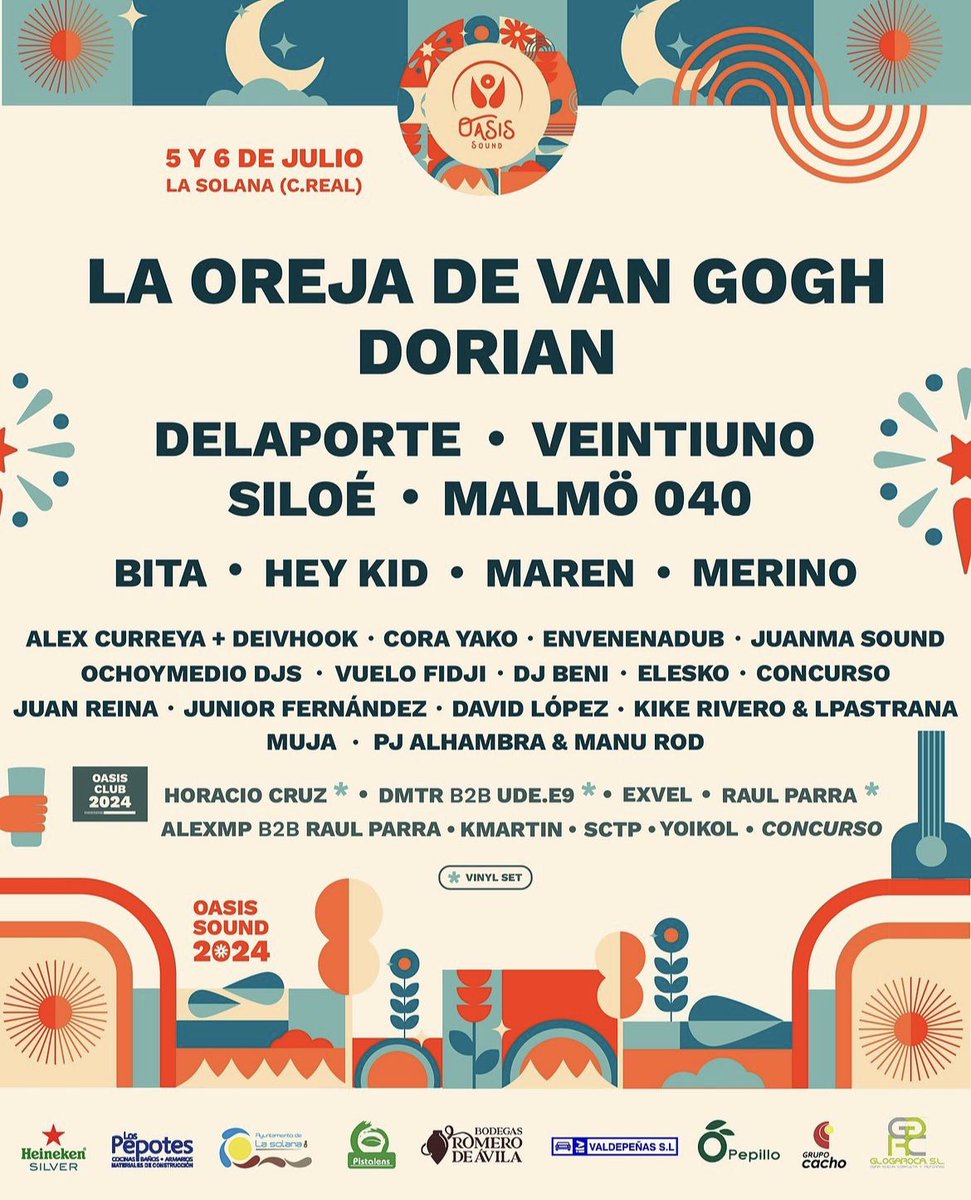 Esto es Oasis Sound 2024 🤩🌿 Gracias a todos los patrocinadores, colaboradores y a la organización por hacerlo posible 🧡 Nos vemos los días 5 y 6 de julio 🙌🏼 Entradas y abonos a la venta en: oasissound.es/entradas/