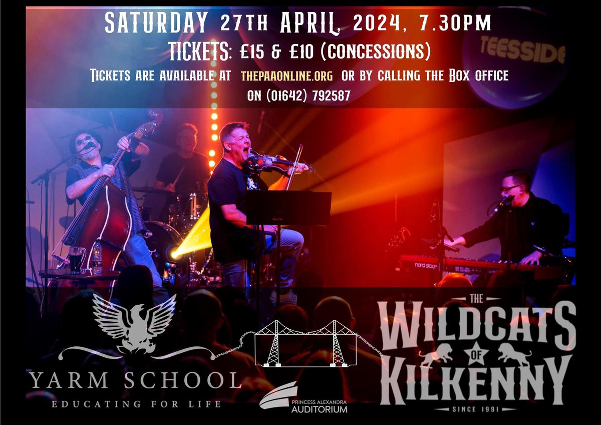 The Wildcats of Kilkenny and Yarm School united through song. Join us for an evening full of energy and musical story-telling on Saturday 27th April at 7.30pm. Get your tickets: bit.ly/WildcatsPAA