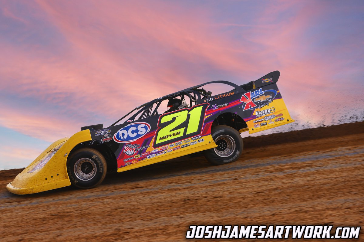 'Mr. Smooth' Billy Moyer gets on the gas at the Spoon River Speedway during Castrol FloRacing Night in America action! #joshjamesartwork