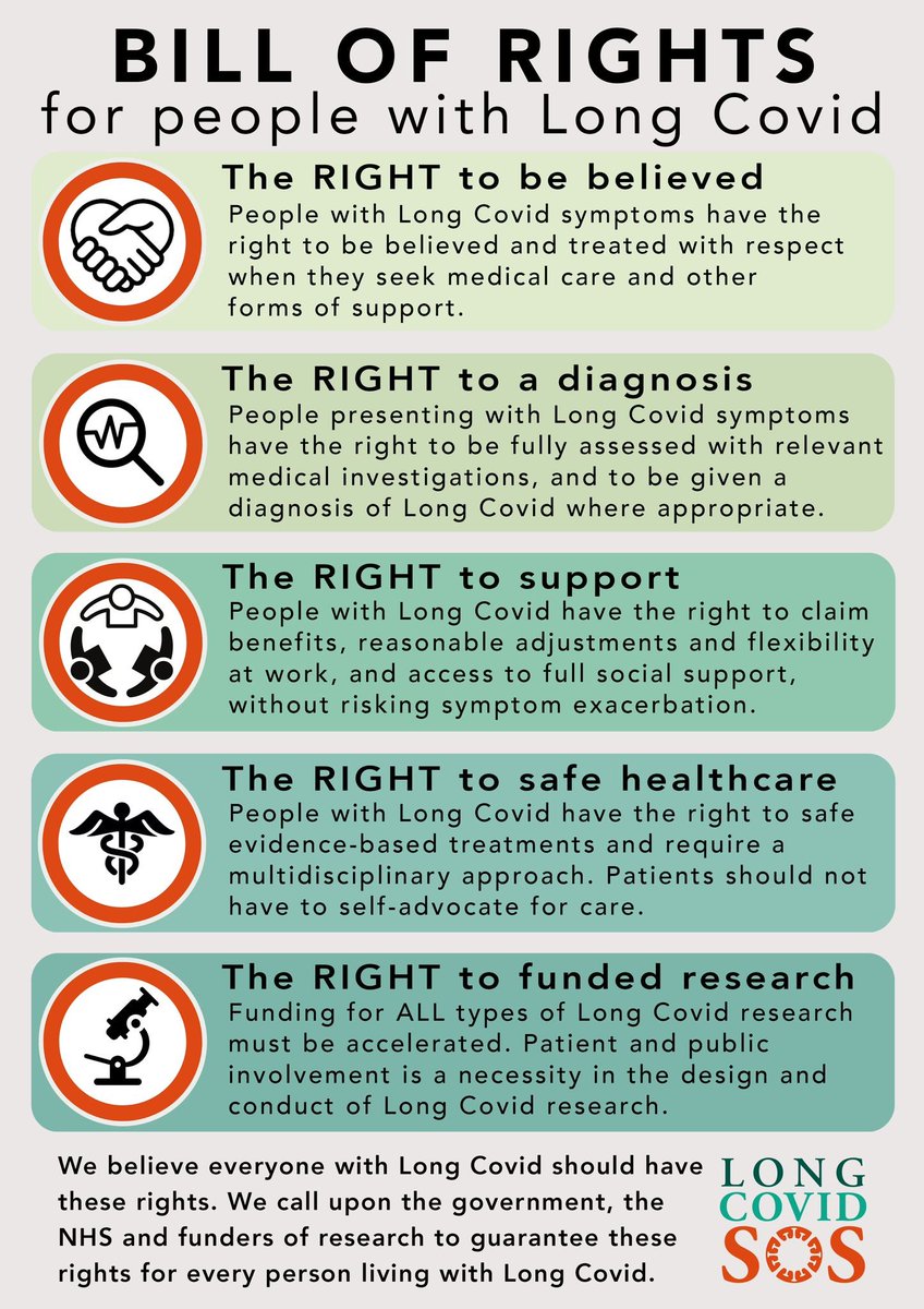 We have set up a petition to support our #LongCovid Bill of Rights Join the movement and add your name - help us get this important issue in front of goverment, the NHS and research funders! #LongCovidAwarenessDay #LongCovidBillOfRights change.org/p/support-the-…