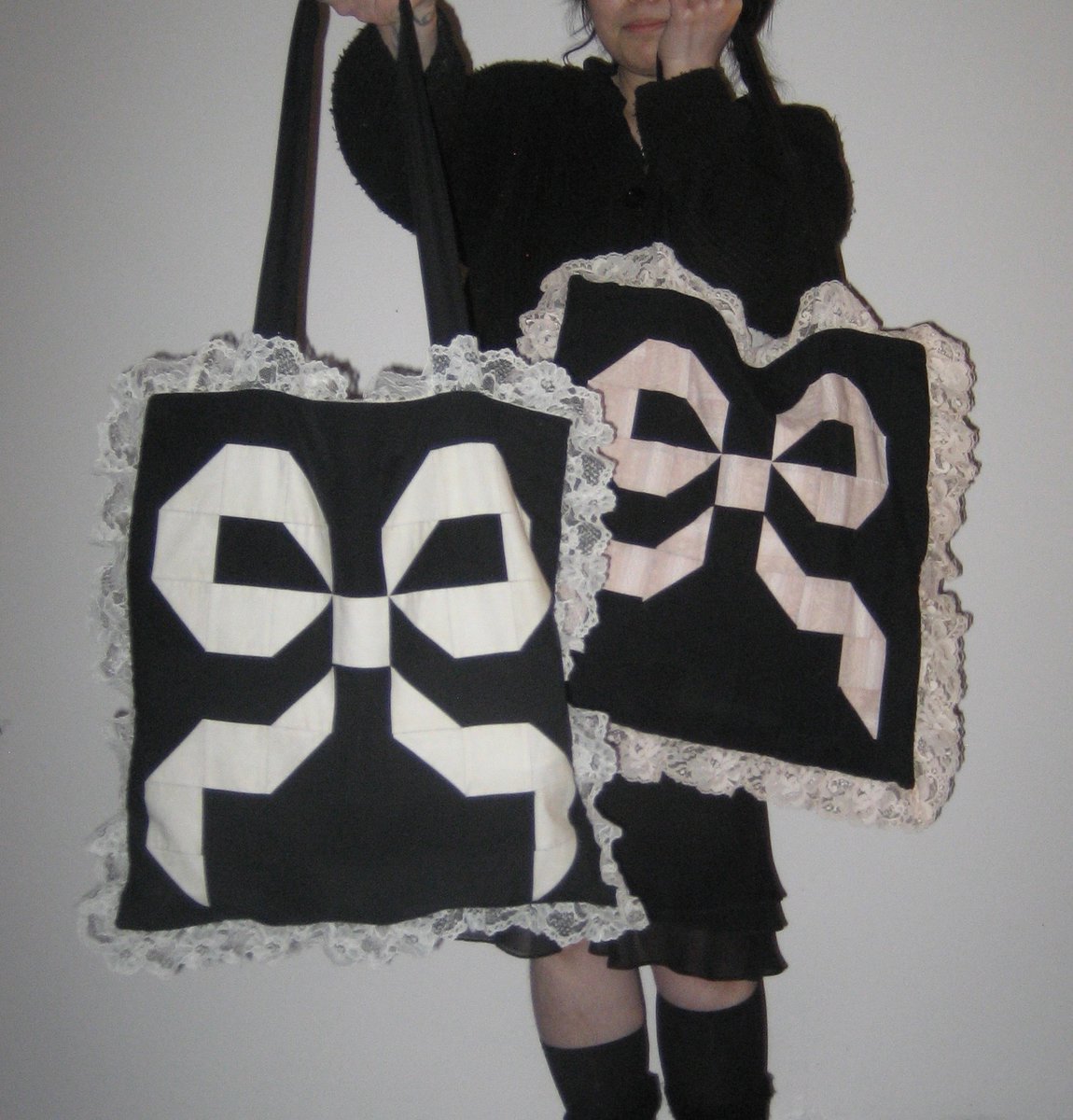 ette quilted bow jumbo totes now live at maegaze.bigcartel.com 😳 made to order 🎀