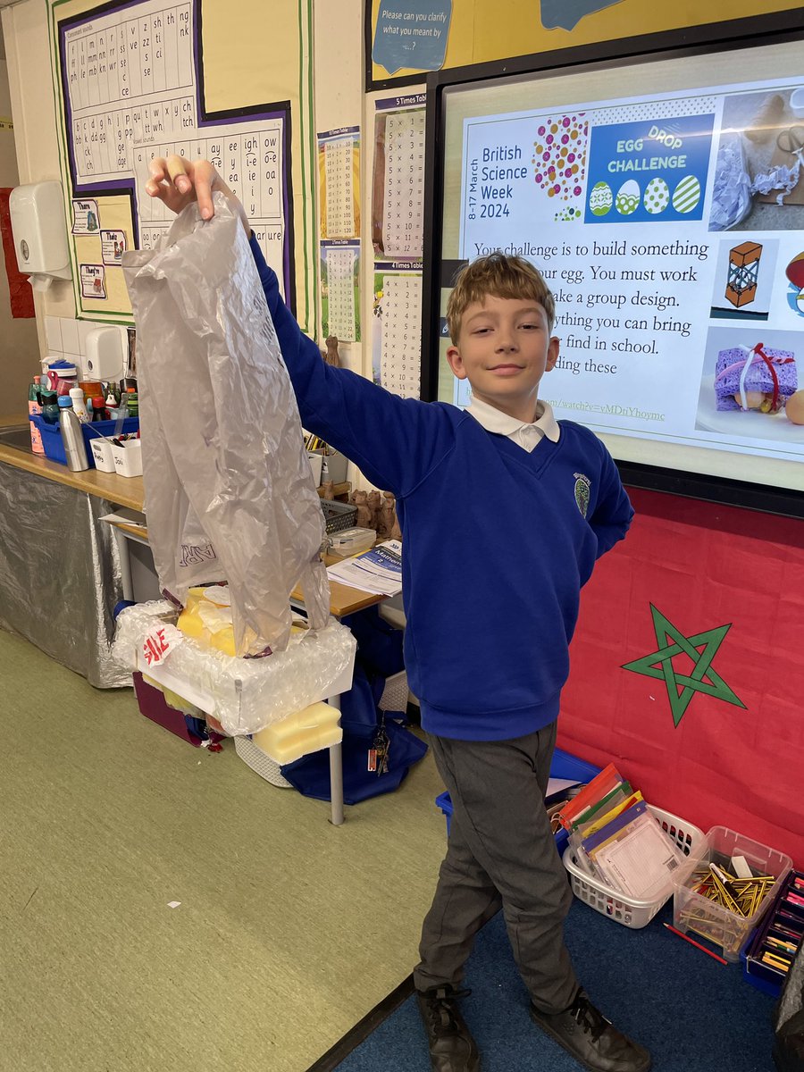 We have had a great week in Y3 for science week. Here are some of our Egg Box Challenge creations! #BPSScience
