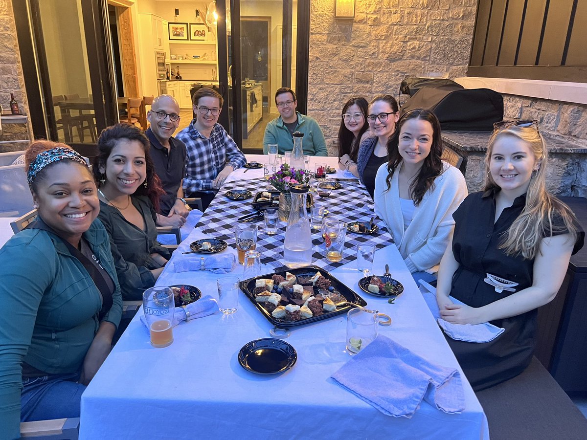 A perfect evening to hang out on the back patio with some superstar surgical lab residents - very proud of their accomplishments in research and other contributions to the department. They’ve made the most of their professional development time! @IU_Surgery @IU_SOQIC @IUMedSchool