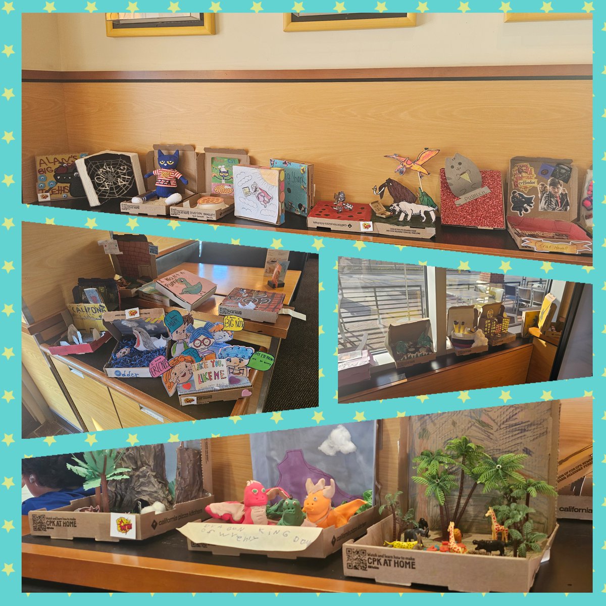 A lot of amazing <a href="/Thalia_Ele/">Thalia Elementary</a> students' pizza boxes are on display at the California Pizza Kitchen at Town Center. If you're in VB, come eat today or tomorrow and mention Thalia! A portion of the sales goes back to our school! <a href="/suzyq4260/">Susann Daugherty</a> <a href="/PiccoliHeather/">Heather Piccoli</a> <a href="/smars0194/">Stephanie Marshall</a>
#artandreading