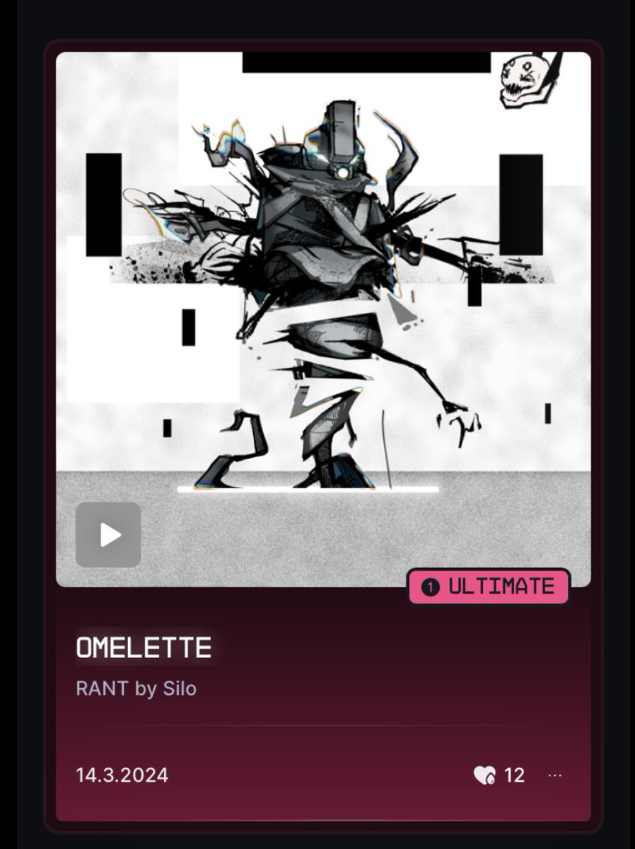 so after <a href="/siloHasArt/">Silo Has ART</a> ‘s drop on <a href="/drip_haus/">DRiP 💧</a> had poured in, I was surprised that I didn’t have a legendary, 

only to find out I WON THE 🟥ULTIMATE🟥 !!  ❤️‍🔥❤️‍🔥

Super happy, this one will stay within the Burrow!