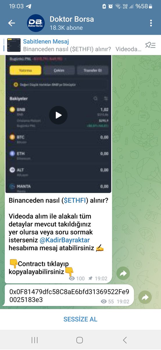 bilborss's tweet photo. Telegram Doktor Borsa kadir bayraktar  denilen  sahtekar  hesapları  boşaltıyor contrac vererek  yayalım  insanlar mağdur  olmasın @TC_icisleri @AliYerlikaya https://t.co/Vl27t5UhIw