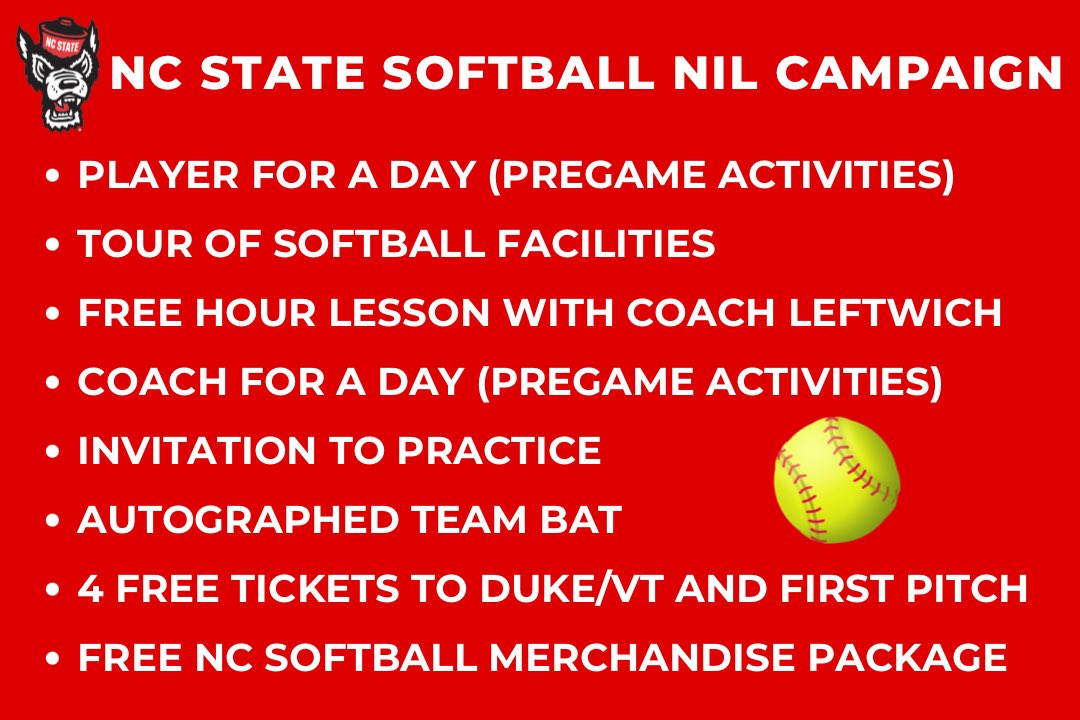 We will ALSO be partnering with @PackSoftball/@OnePackNIL to offer PRIZES to the Top 10 Donators towards our @PackSoftball NIL Campaign! (Winners selected April 5) So MAKE SURE to donate TODAY so that you don’t miss out and help us build this program!🐺 onepacknil.com/pages/1pack-su…