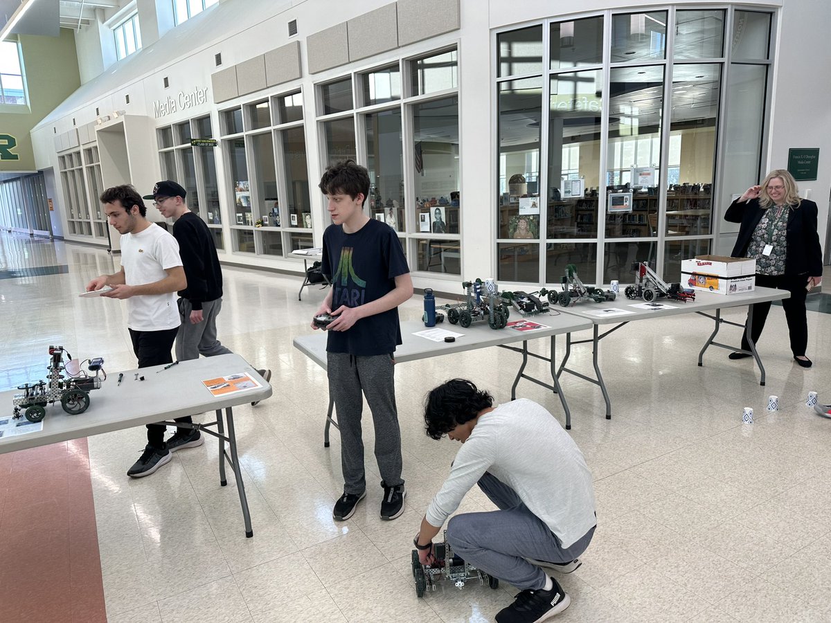 Enjoying the robotics showcase at the STEM advent in pi day!