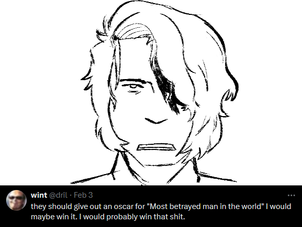 tinnisart's tweet photo. [OC] haven't posted sketches in a bit... forgive me
that weird guy your friends warned you about. i think his name's Hikaru. https://t.co/6SF1dLrnp3