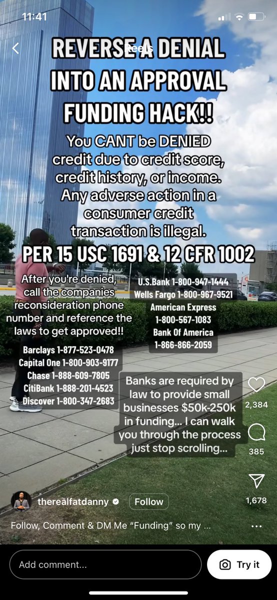 Reverse a denial into an approval funding hack! #consumerlaw #funding #credit #loans #adverseaction #15usc1691