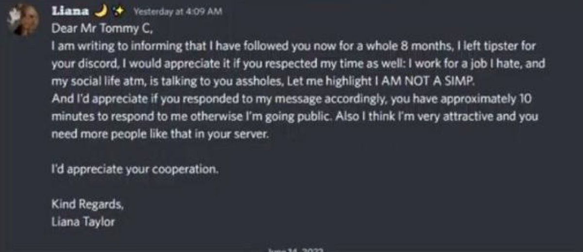 TheRalphRetort's tweet photo. Here's Warski's METH HEAD girlfriend Liana Taylor sending a TON of unhinged texts messages to Tommy C, who rejected her advances. 

She calls herself "attractive" (lol), berates him for not paying attn to her, offers him NUDES, and begs him to call her. 

PSYCHO! https://t.co/u2gMQ9vSLD