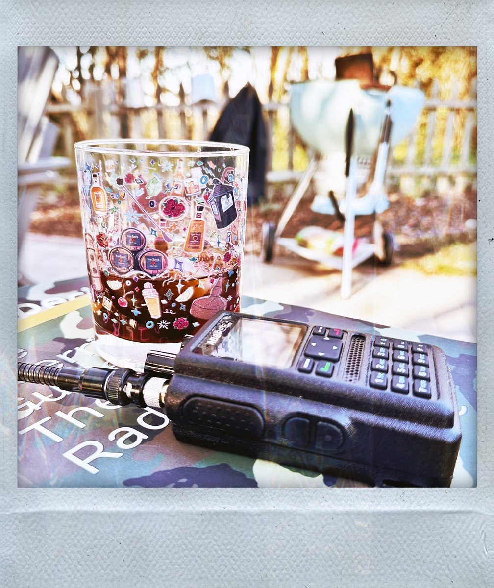 After a frustrating afternoon trying to figure out the #AbbreeDMF8 digital radio, it’s time for me and @crisis_12 to fire up the grill and chill with a classic #ManhattanCocktail … #ipdegirl #amateurradiooperators #brushbeatertrainingandconsulting #idiotsavantebartender