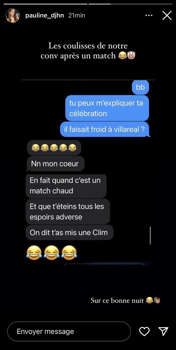 ActuFoot_'s tweet image. Quand Jonathan Clauss explique à sa femme sa célébration. 🤣🥶

(Instagram)