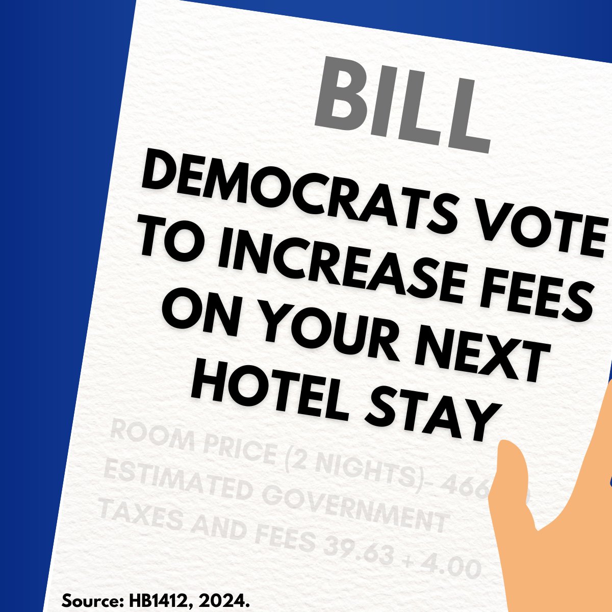 Everyone hates paying fees. Whether it's hotel rooms or concert tickets, it like we're surrounded by hidden costs. Yet, House Democrats have just voted to make the problem even worse and voted for a bill to increase fees on your next hotel stay.