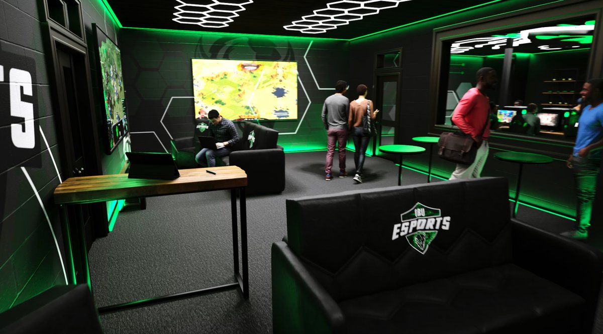 OBU is excited to announce the launch of an Esports Program in the Fall of 2024! Pictured are the Conceptual Renderings. Learn more: okbu.edu/esports/index.… #esports #BisonHill #OBU #GAC