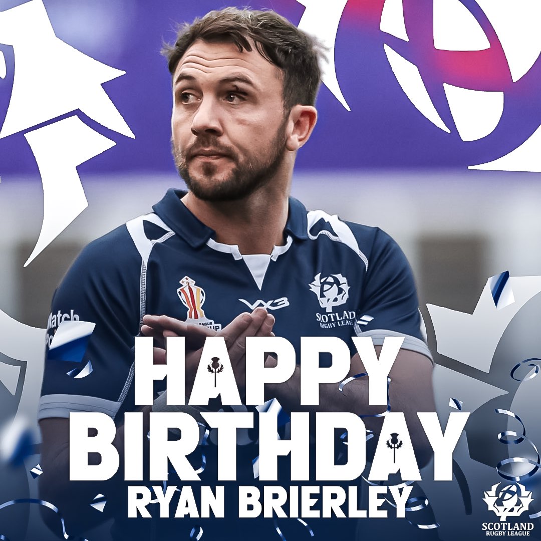 A belated happy birthday to Braveheart #️⃣1️⃣7️⃣5️⃣, Ryan Brierley, whose birthday was on Tuesday! 🎂 We hope you had a good one Ryan! 🥳 #ScotlandRugbyLeague #BraveheartBirthdays #Bravehearts