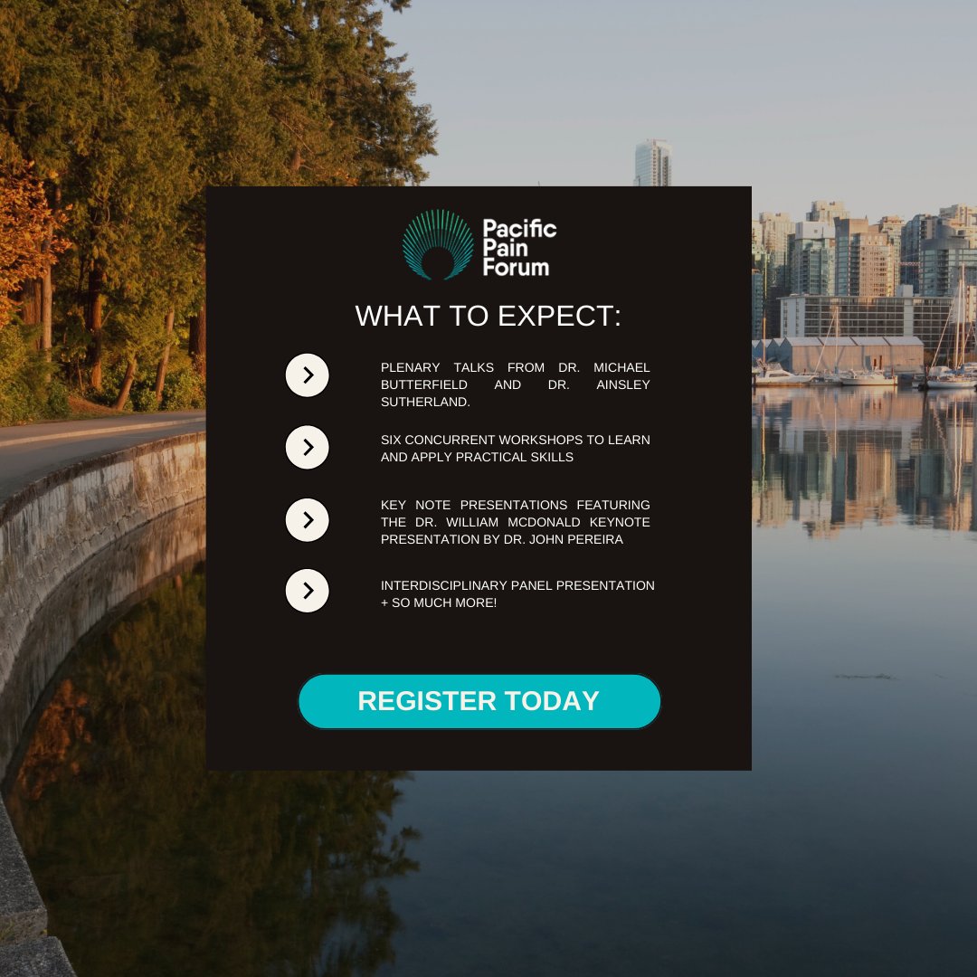 Is it your first time attending a Pacific Pain Forum conference? For more information about the event, please visit the link in our bio.
Registration -  pacificpainforum.ca/register/

#vancouver #vancovuerbc #yvr #canadabc #canadaevents #eventscanada #eventsbc #painmanagement #painbc