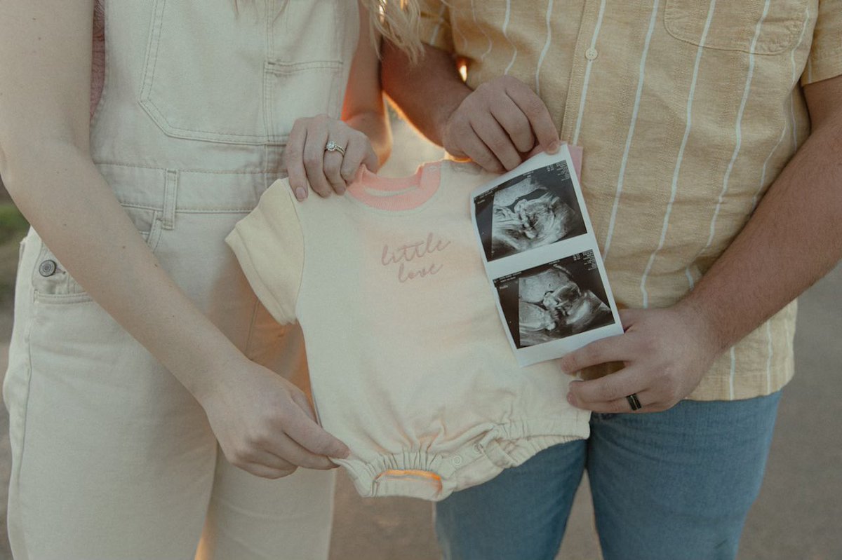 StewyF's tweet photo. We’re finally making it public, baby girl coming in July 🥹 https://t.co/J0meSkp04M