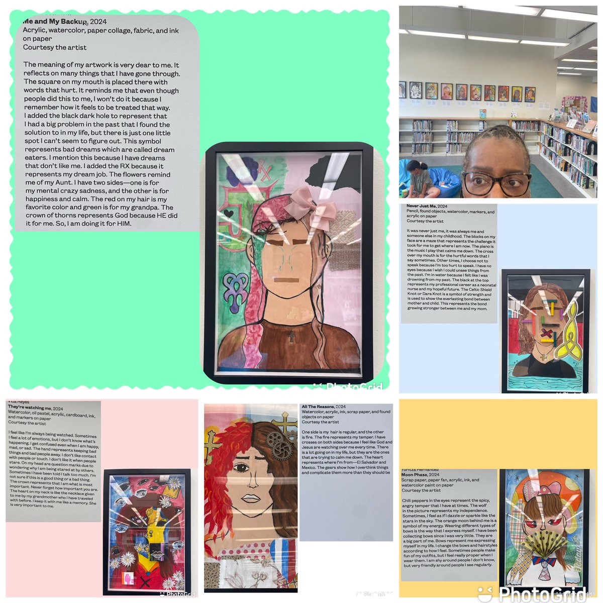 Had the opportunity to stop by the @aldinelibrary to check out the art exhibit featuring some of our @Hill_AISD students, and I cried. The explanation of each piece did it for me! @AldineISD family go check it out. You won’t be disappointed. @AldineArt #myaldine