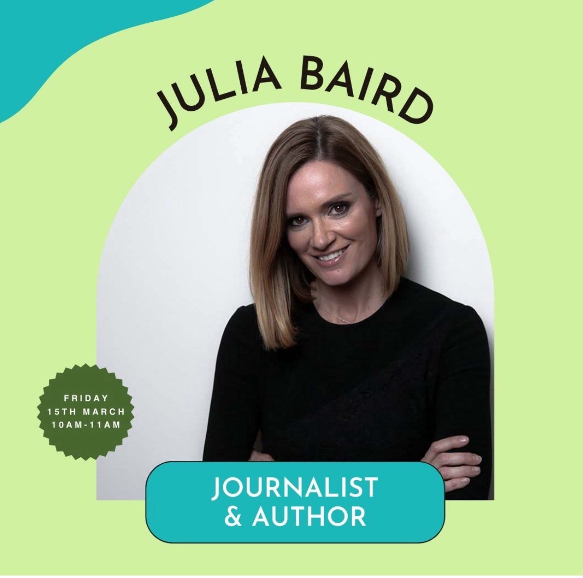 Looking forward to interviewing Julia Baird at the Manly Writers Festival about Grace… join us at 10 am