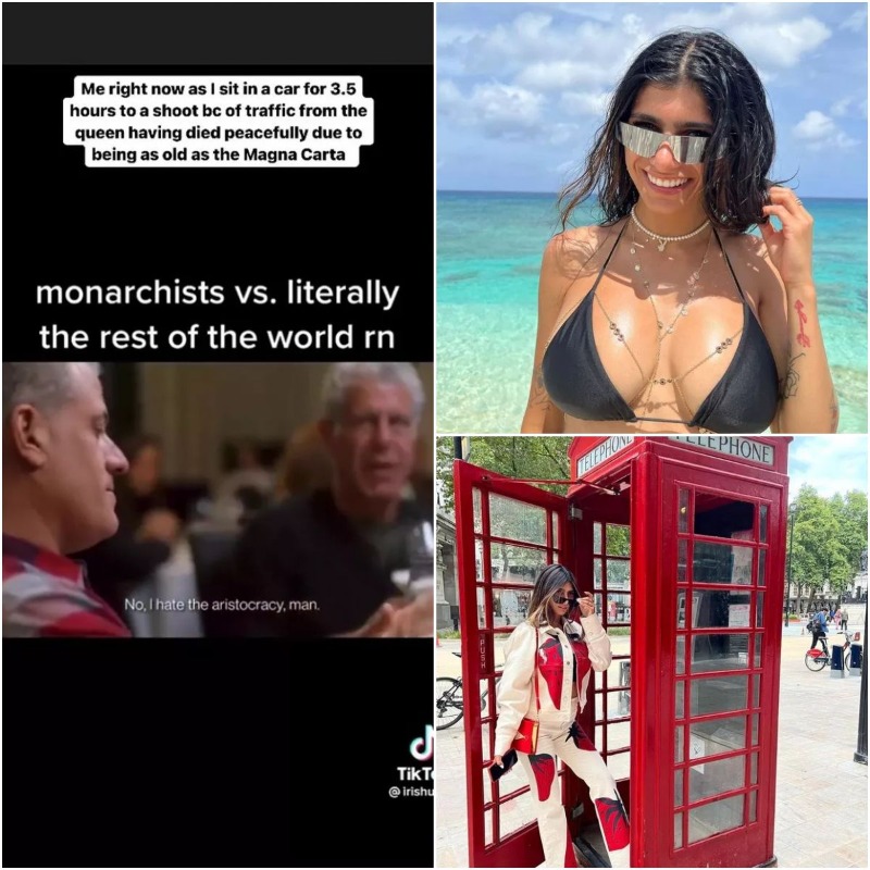 loonmalban1's tweet photo. Pornhub legend Mia Khalifa fumes over ‘3.5-hour traffic’ due to death of ‘ancient’ Queen