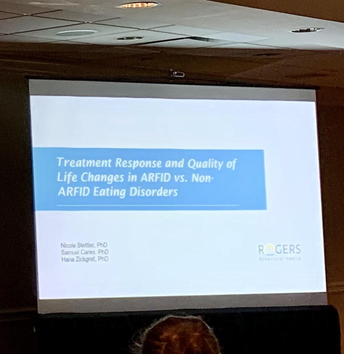 NicoleMStettler's tweet image. It’s been a busy afternoon at #ICED2024! I was delighted to present some data on outcomes of patients with #ARFID vs other ED diagnostic groups @Rogers_BH (thanks to @CheriLev for keeping us on track with time and Nancy Zucker for the technical support!)