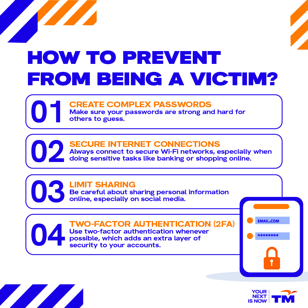 myTMgroup's tweet photo. In this digital age, online identity theft has become a common internet scam. Scammers use tactics like phishing and fake websites to steal personal information for their own gain.
#TM #YourNextIsNow #OnlineScam #TMScamAlert #ScamSmart #JanganKenaScam #TakNakScam #NSRC https://t.co/hN8vKQ5K8d