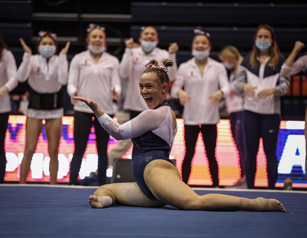 IlliniWGym's tweet photo. Senior Spotlight: Abby Mueller

"Special thank you to my family, friends, and coaches! So excited for one last hoorah❤️❤️"

#Illini // #HTTO https://t.co/IRazDg5vqh