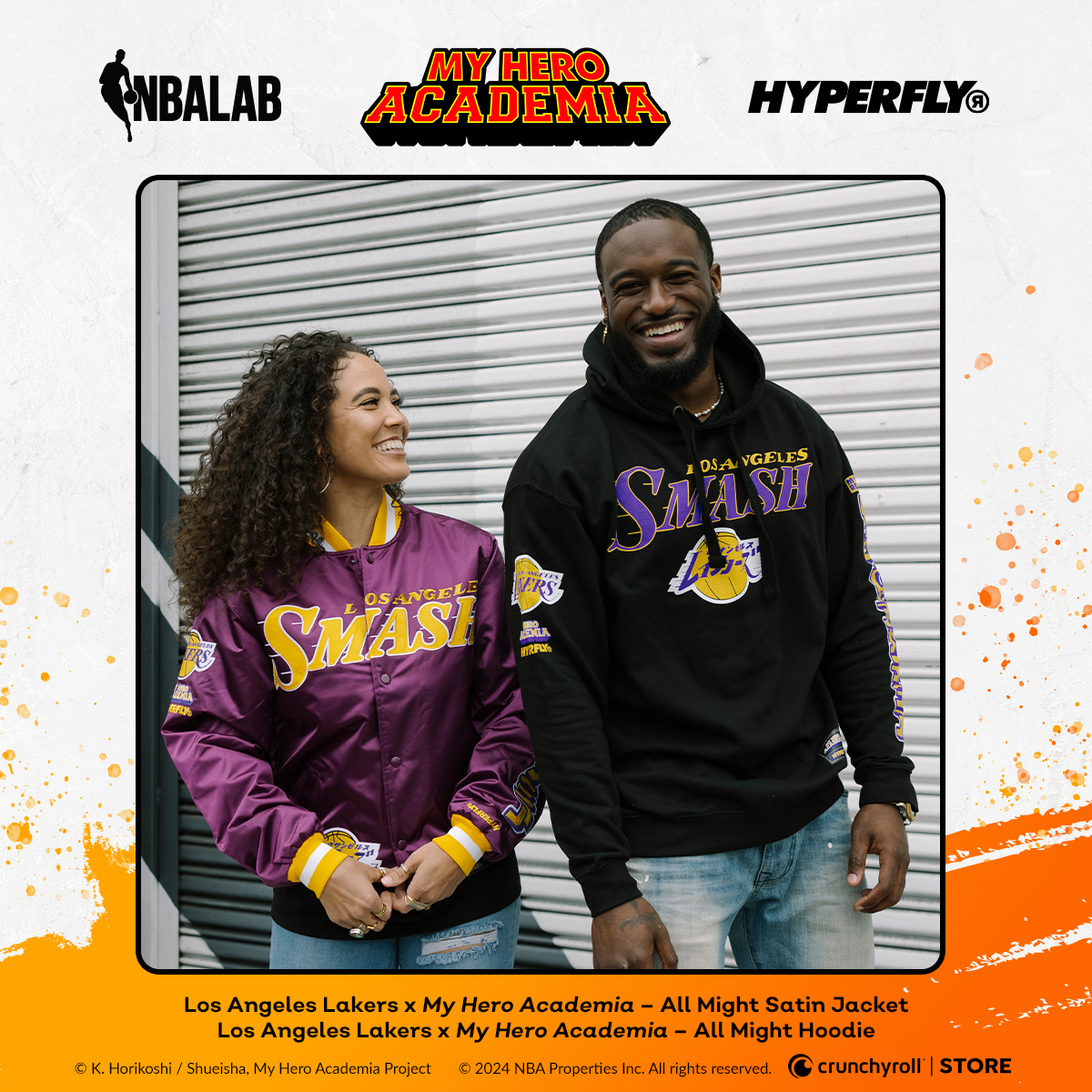 ShopCrunchyroll's tweet image. This limited edition @NBA x @MHAOfficial clothing collab by @hyperfly is a slam dunk. 🏀🔥 

Gear up for the win with your favorite teams (and your favorite anime) now!

👉 GO: got.cr/mhahyperfly-tw