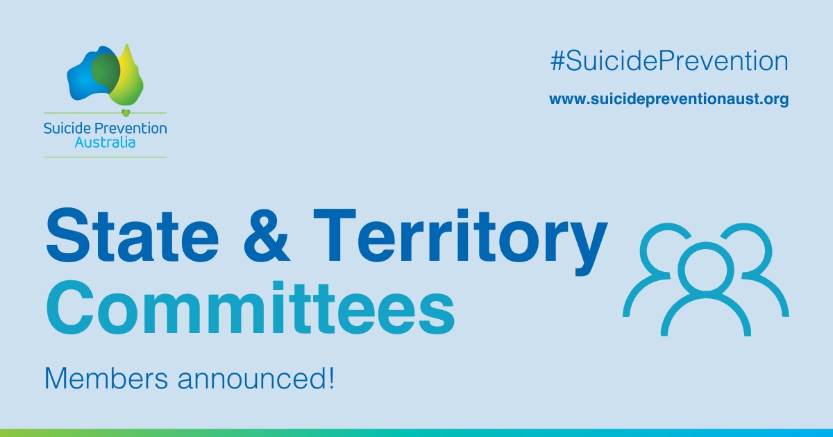 Our State & Territory Committees members have been announced. We are proud to have so many members working passionately around the country who are dedicated to working together to achieve a world without suicide. Learn more: ow.ly/Q44k50QxIgc