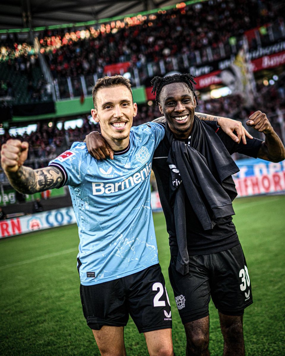 🔴⚫️ Alejandro Grimaldo and Jeremie Frimpong, btw.

Two more assists for Grimaldo, 14 this season (!) with 11 goals. 🇪🇸

One more goal for Frimpong, 12 goals and 10 assists. 🇳🇱