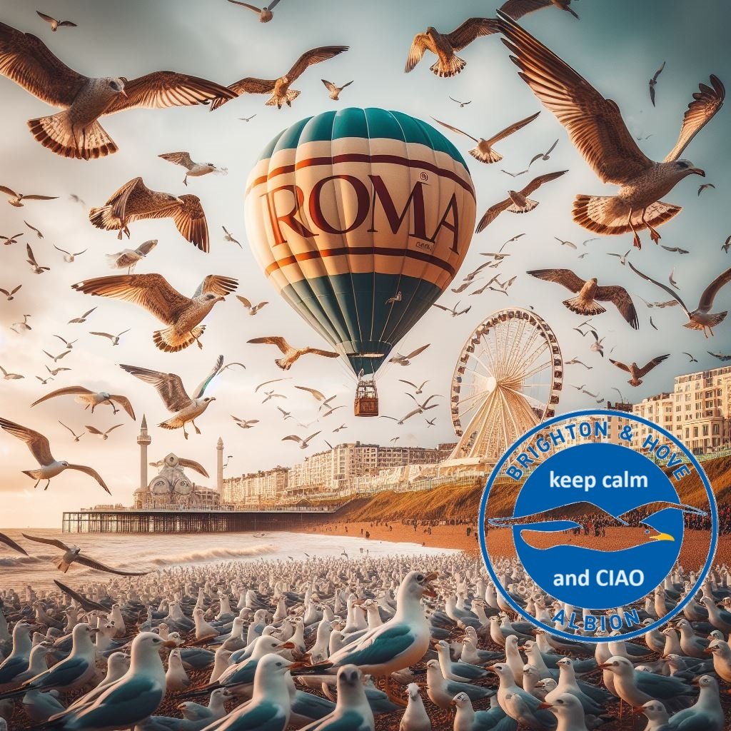 <a href="/OfficialASRoma/">AS Roma</a> Ciao <a href="/OfficialBHAFC/">Brighton & Hove Albion</a>  👋 e daje ROMA daje 💛❤