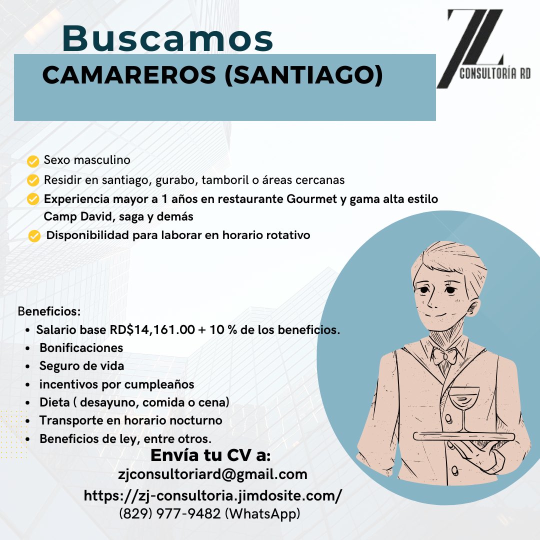 zujav's tweet photo. Estamos solicitando camareros para restaurante de gama alta en Santiago https://t.co/mt2DulVSNf