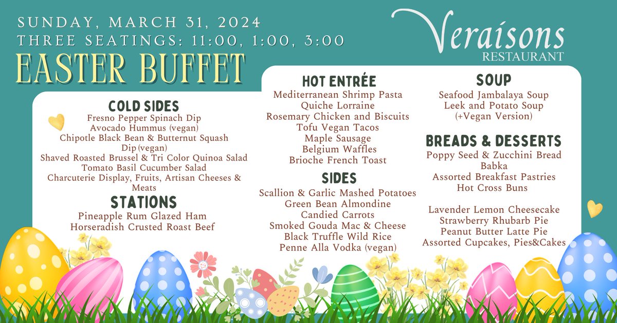 Easter Buffet at Glenora! bit.ly/43i0ZAN