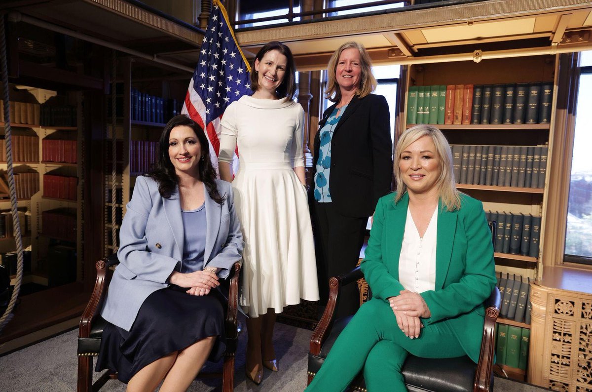 The First and deputy First Minister spoke at a Global Irish Studies event at @Georgetown University today, during which they highlighted the importance of partnership working to deal with a number of issues including ending violence against women and girls.