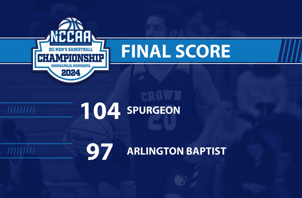 FINAL:

<a href="/SpurgeonKnights/">Spurgeon Knights</a> -104
<a href="/ABUPatriots/">ABU Patriots</a> - 97

#NCCAABasketball