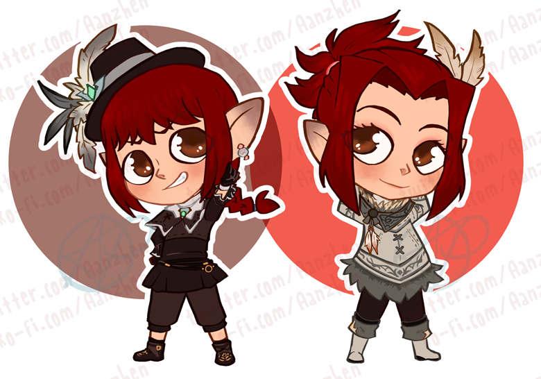 AanzhenProjects's tweet photo. I realized I forgot to post these two! Last of Wave 1 from 2023! 
For Palom and Porom from FFXIV! https://t.co/d47eGj8iG2