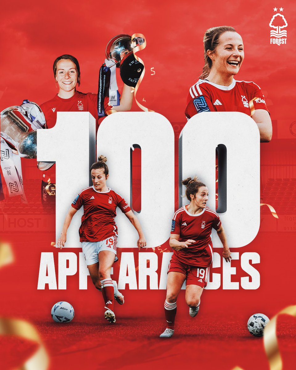 NFFCWomen's tweet photo. Congratulations to @BeckyAnderson22 on making her 100th appearance in tonight’s win 💯 https://t.co/NE6YH8FphK