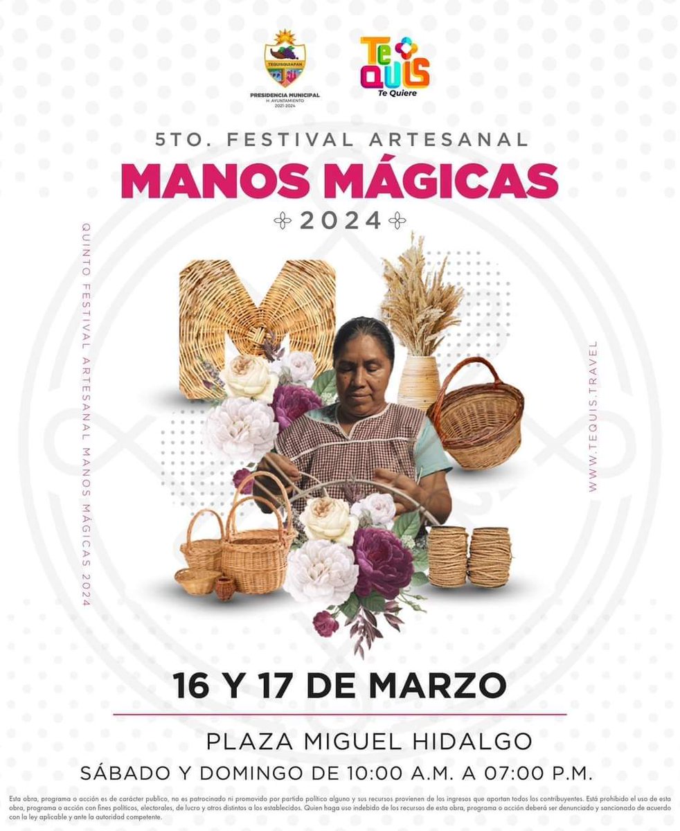 EventravelQRO's tweet photo. ¡Sumérgete en un mundo de colores y talento artesanal en el 5to. Festival #ManosMágicas, #Tequisquiapan!

Habrá más de 95 artesanos mostrando la magia que hacen con sus fibras naturales.

¡Asiste 16 y 17 de marzo!

#ManosMagicas2024
#EnQroEncontréMx
#TequisTeQuiere
#EvenTravelDMC https://t.co/2PiurrLm5v