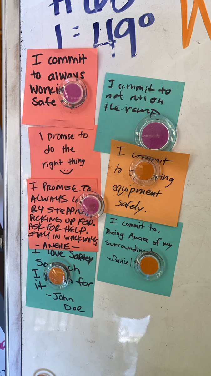 Safety by CHOICE not CHANCE ! Some of our safety commitments made today from early ramp 🥰🙌🏻