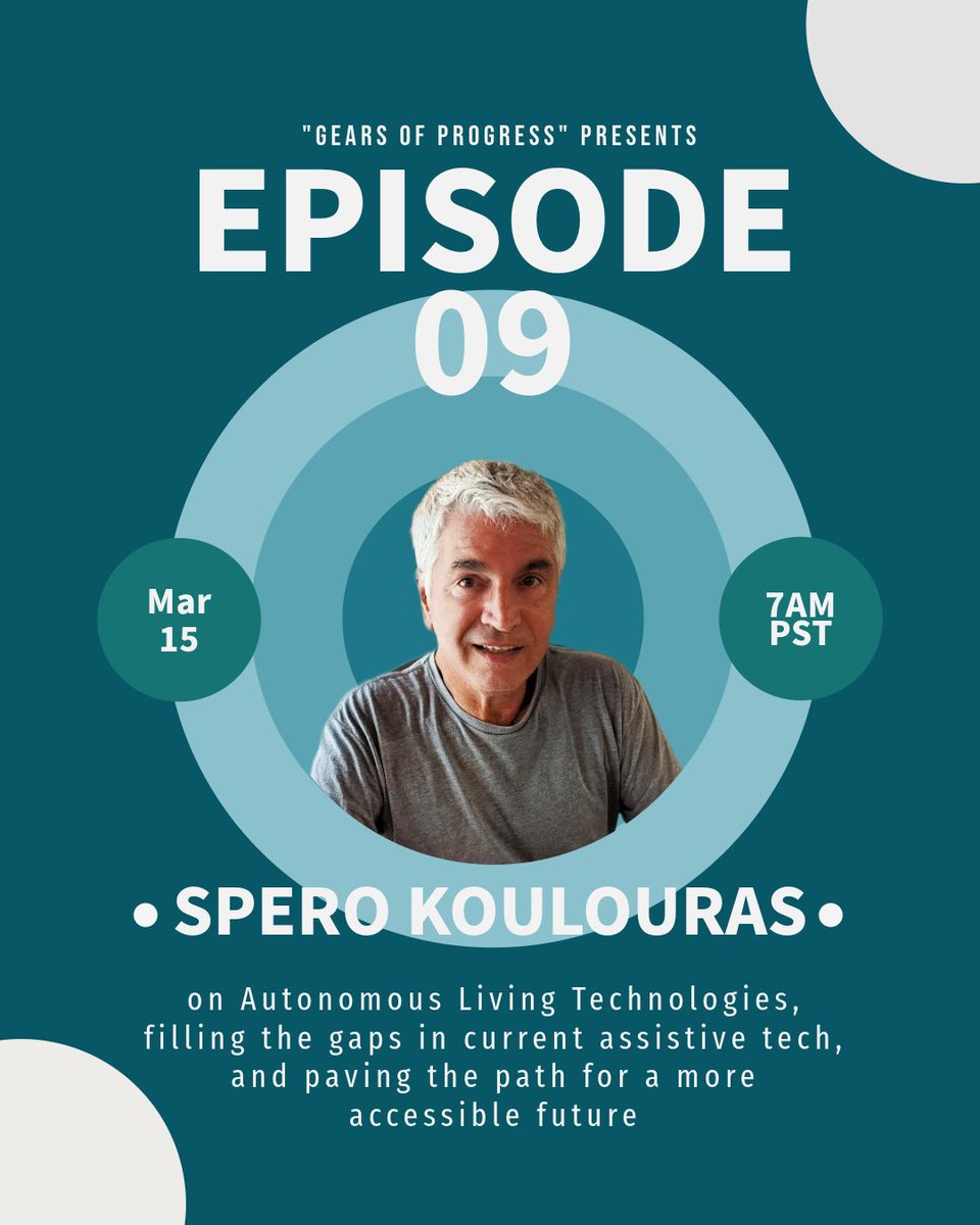 Surprise surprise 🎊Episode 9⃣ with incredible Spero Koulouras will be coming early - THIS FRIDAY! Spero is the founder of Auli.Tech (Autonomous Living Technologies), a start-up that develops assistive tech for individuals with neuromuscular and vocal impairments.
