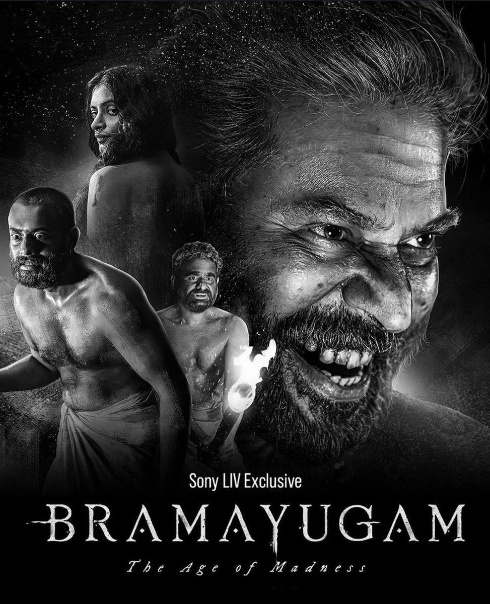 #Bramayugam 🎬

Pure Age of Madness. Masterpiece movie with amazing direction from #RahulSadasivan. Top notch sound mixing by #ChristoXavier🔥Terrific performance from the cast itself. As always #Mammootty 🐐 level perfo 🤩

'നിന്റെ ആത്മാവിന്റെ  മോചനം കാണാൻ കണ്ണ് തുറക്ക് ' 😈🔥