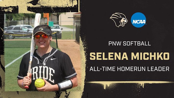 THE NEW HOMERUN QUEEN👑👑👑 During the 2-0 win vs. Bloomsburg, @PNWSoftball graduate student Selena Michko launched a homer and became PNW softball’s all-time leader in career homeruns!!! Congratulations Selena on an amazing career accomplishment! 🥎🫡 #RoarPride 🦁