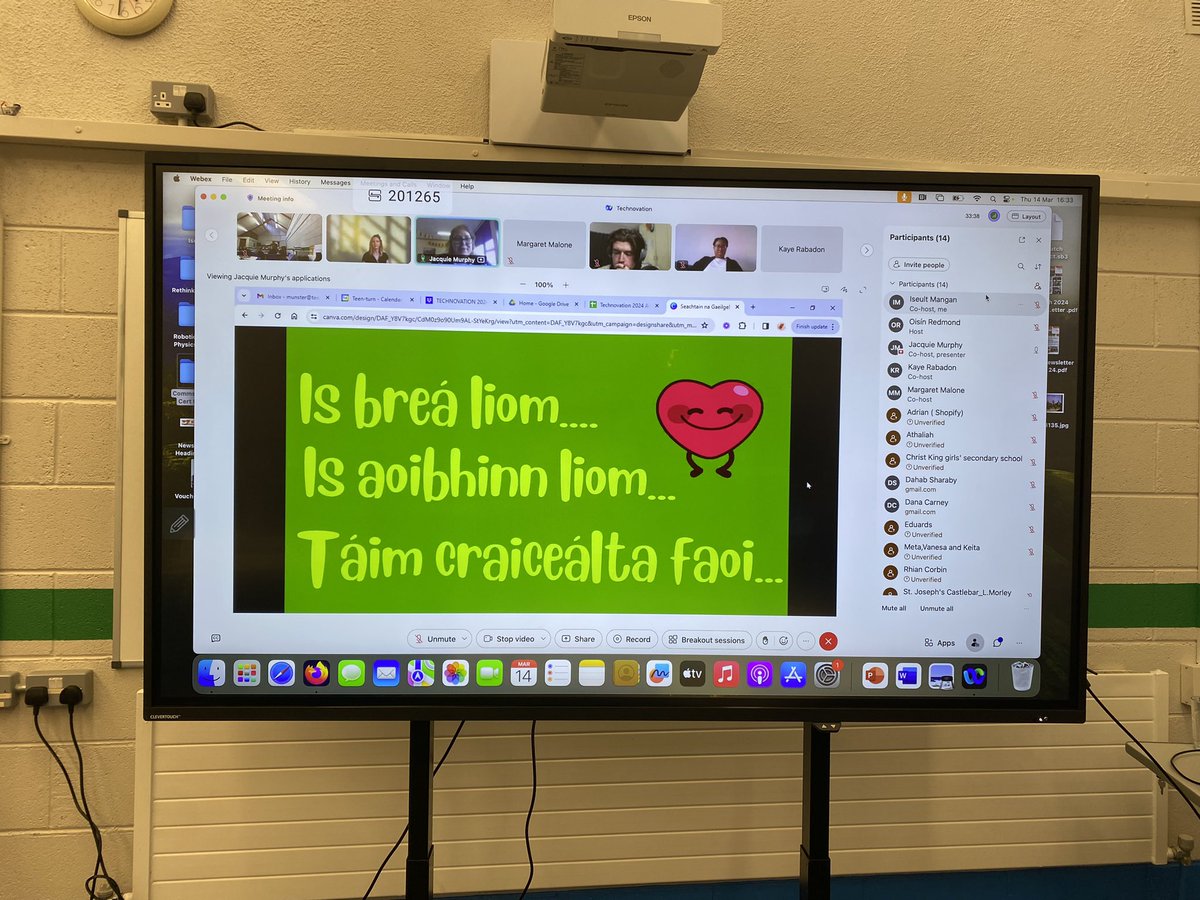 Great to be ag úsáid cúpla focail Gaeilge <a href="/TeenTurn/">TeenTurn</a> technovation sessions this wk! Bhain na cailíní an taitneamh as tús an sheisúin inniu i <a href="/MountStMichael1/">MountStMichael</a> @msjmurph #SeachtainNaGaeilge