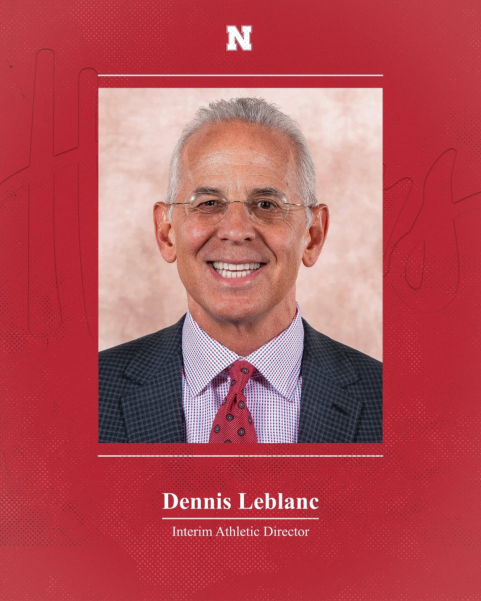 University of Nebraska Interim President Chris Kabourek announced today that he has appointed Dennis Leblanc, Executive Associate AD for Academics, to serve as Interim Athletic Director. #GBR | nebraska.edu/news-and-event…